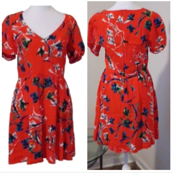 🐈‍⬛Floral Red Dress - Picture 1 of 10